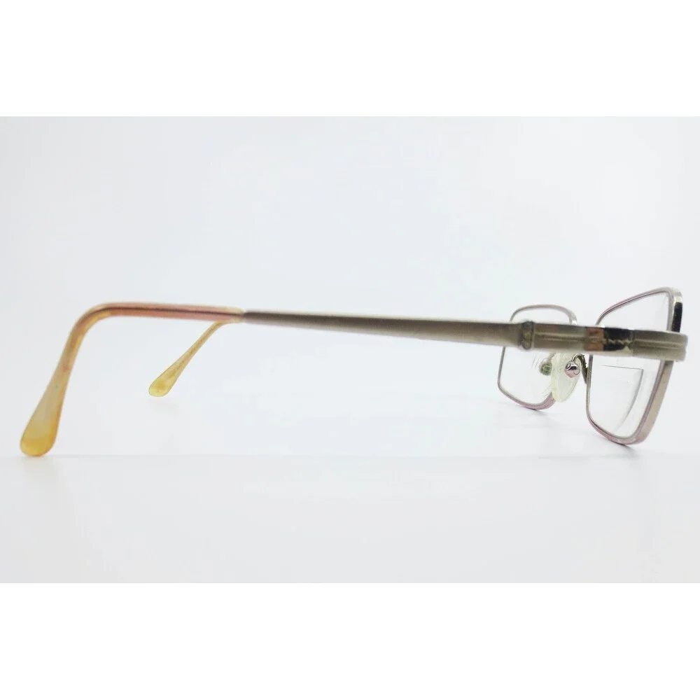 Genny 767-B 5371 Silver Rectangular Eyeglass Frames Made in Italy 52-17-135